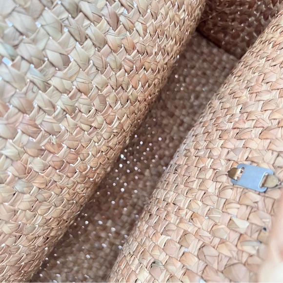 Vintage Basket Briefcase | Straw Beach Boho Oversized Tote - Picture 10 of 10